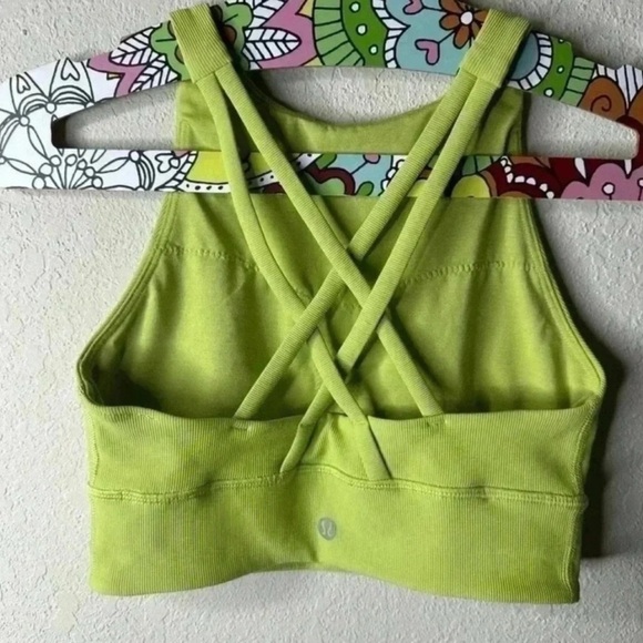 Lululemon Energy High-Neck Longline Ribbed Luxtreme Bra Size 4 - Picture 4 of 5